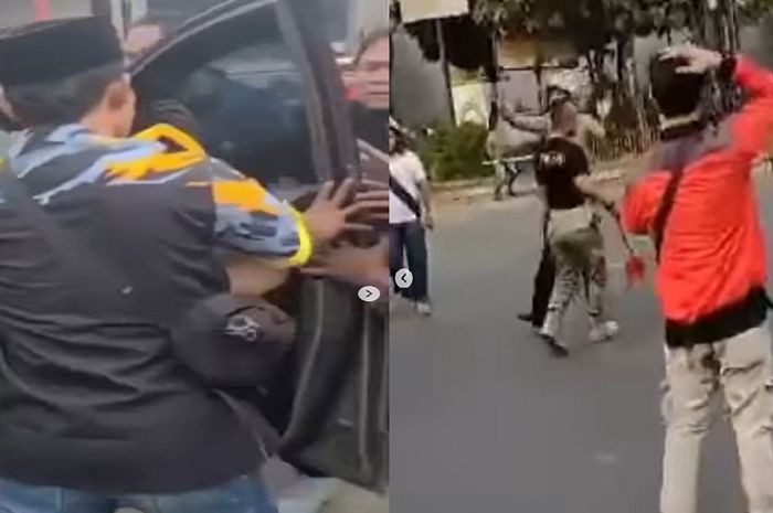Cuplikan video bentrok ormas GMBI dibantu PP lawan GIBAS dibantu Debt Collector