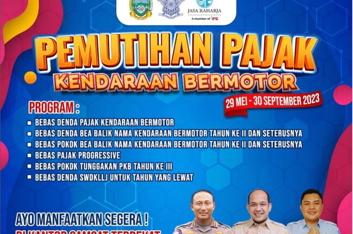Program pemutihan pajak kendaraan di provinsi Sumatera Utara segera berakhir