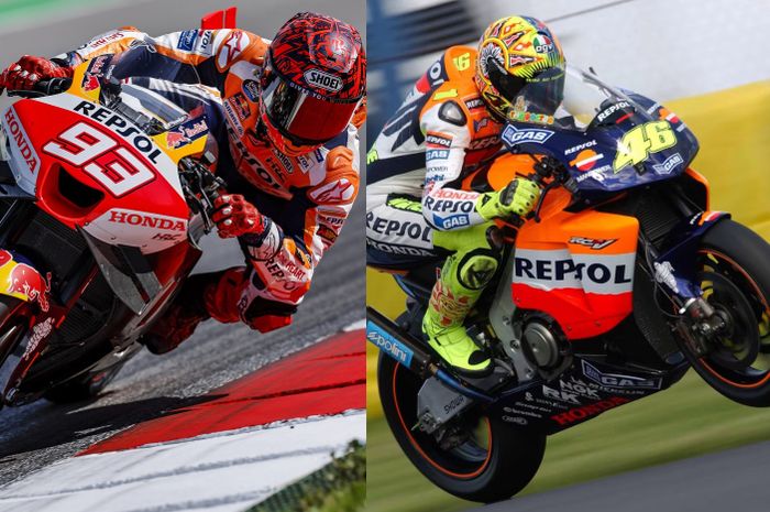 Marc Marquez dan Valentino Rossi sama-sama tinggalkan tim Repsol Honda