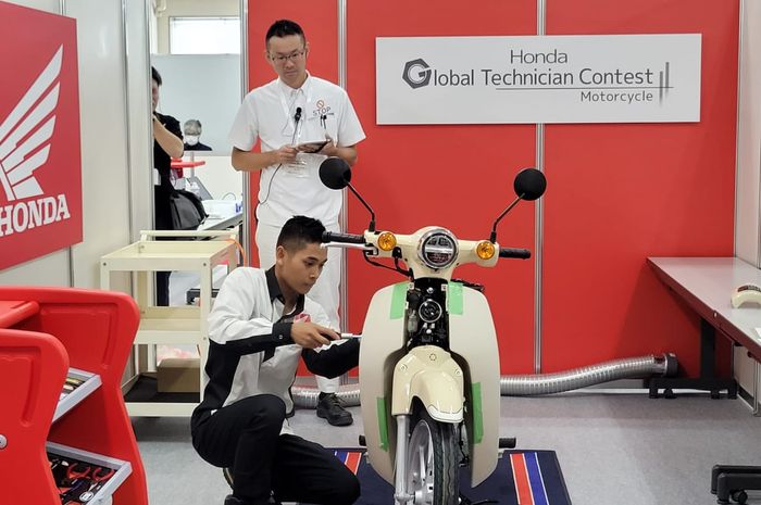 Peserta diuji setara teori dan praktik di Honda Global Technician Contest Motorcycle (GTC) 2023