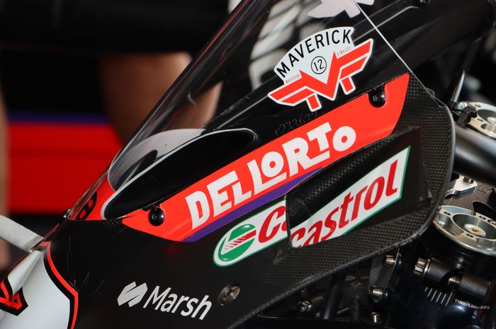 Di MotoGP Indonesia 2023, motor Aprilia RS-GP dipasangi dengan saluran pendingin tubuh pembalap