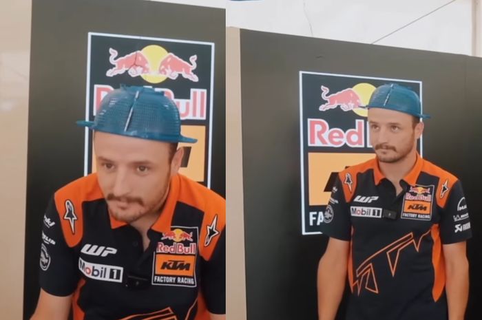 Jack Miller melakukan Cukurukuk Challenge saat menjalani MotoGP Indonesia 2023