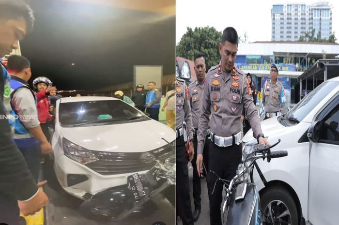 Polisi menetapkan pengemudi Daihatsu Sigra yang menyeret Yamaha RX-King sejauh 5 km di Bandung sebagai tersangka, terancam hukuman 4 tahun penjara.