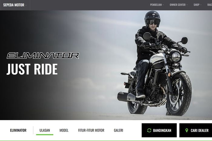 Nahloh, belum resmi rilis tapi motor baru Kawasaki Eliminator sudah nangkring di laman web PT Kawasaki Motor Indonesia (KMI).