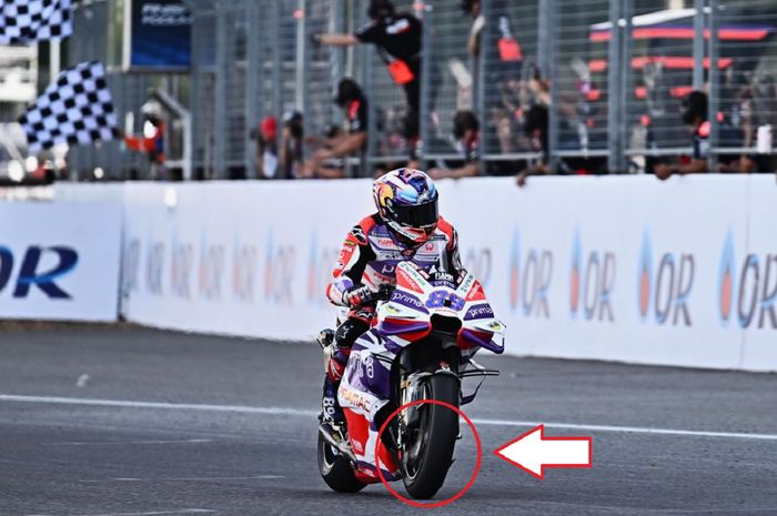 Tekanan angin ban motor Jorge Martin di bawah batas minimum saat race MotoGP Thailand