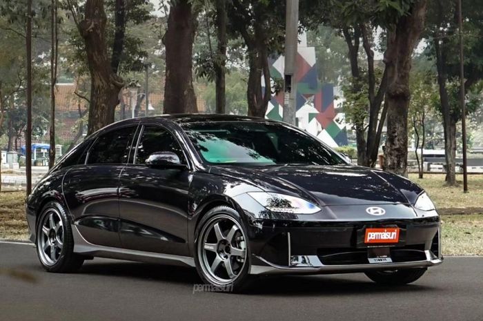 Modifikasi Hyundai Ioniq 6 pasang pelek Volkracing