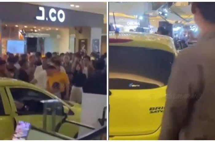 Brio tabrak pengunjung mall di Semarang dan rusak 2 eskalator
