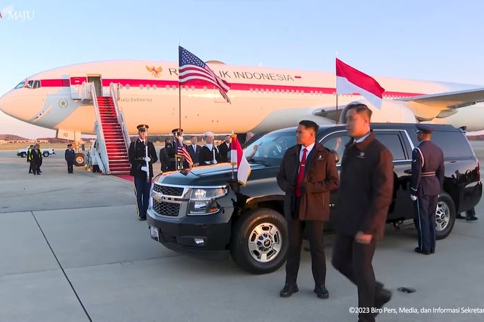 Presiden Joko Widodo tiba di Amerika Serikat dijemput Chevrolet Suburban HD
