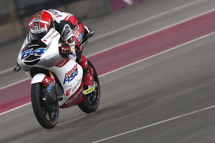 Mario Aji lewat babak Q1 lagi, Deniz Oncu raih waktu tercepat di FP3 Moto3 Qatar 2023.