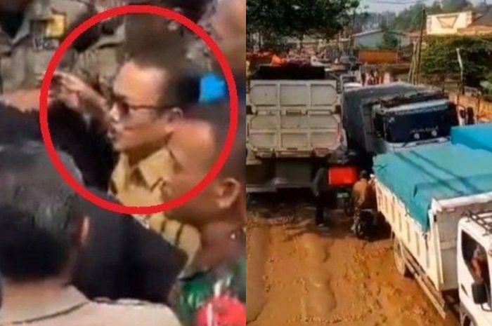 Camat Parungpanjang diprotes warga terkait mobilitas truk tambang di Parungpanjang, Kabupaten Bogor