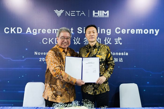CKD Agreement Signing Ceremony antara NETA Auto Indonesia dengan PT Handal Indonesia Motor