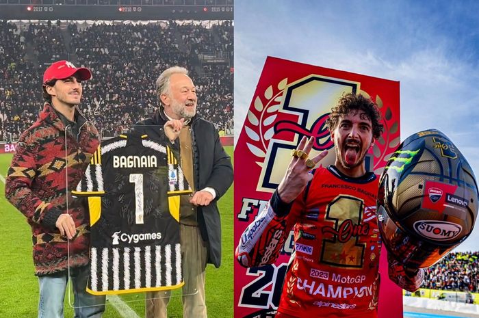 Pecco Bagnaia menjadi tamu istimewa Juventus, dapat jersey spesial