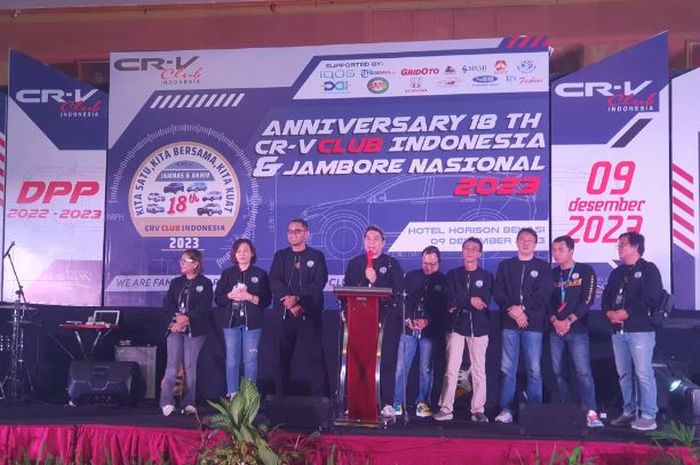 CR-V Club Indonesia merayakan hari jadi ke-18 dengan menggelar Jambore Nasional dan Munas di Hotel Horizon Bekasi, Sabtu (9/12/2023).