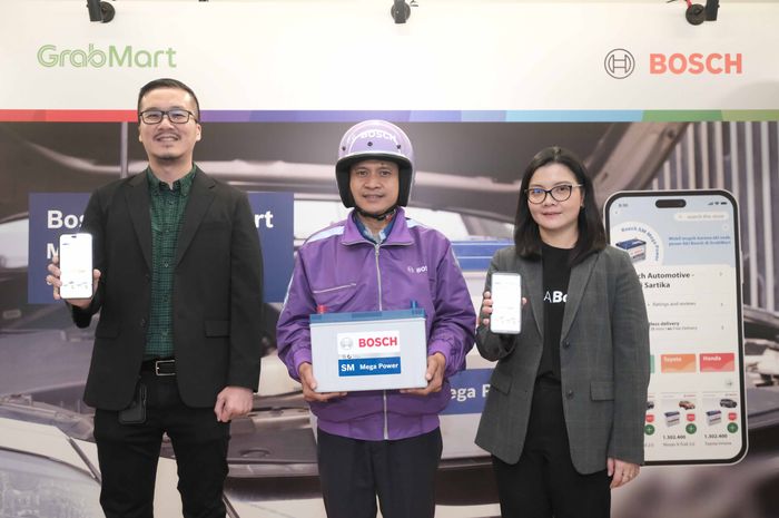 Bosch bekerjasama dengan Grab Indonesia hadirkan layanan pesan antar aki mobil