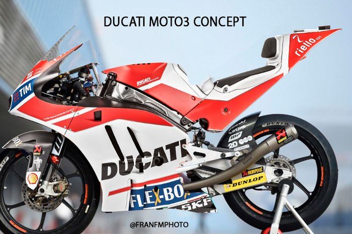 Ilustrasi motor Moto3 Ducati