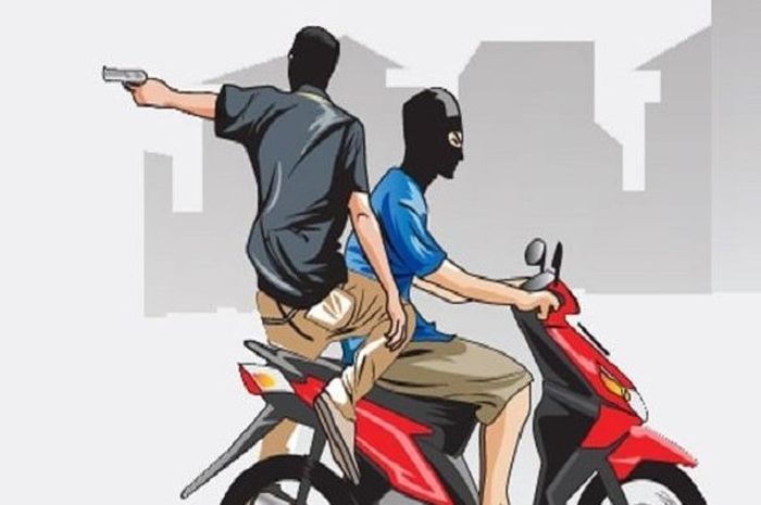 (ILUSTRASI) aksi begal di Cilincing hingga kena tembak pistol