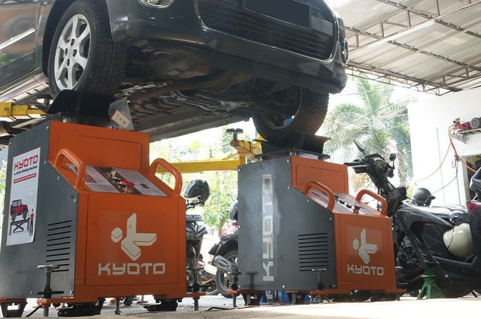 Kyoto Shaking Machine, alat baru di bengkel Rotary Auto untuk pengecekan kaki-kaki mobil