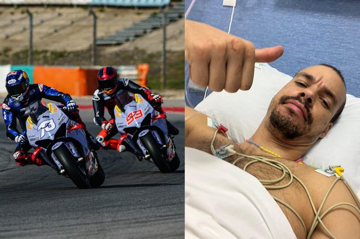 Marc Marquez ungkap detik-detik menyelamatkan Franco Morbidelli saat crash saat latihan di Portimao