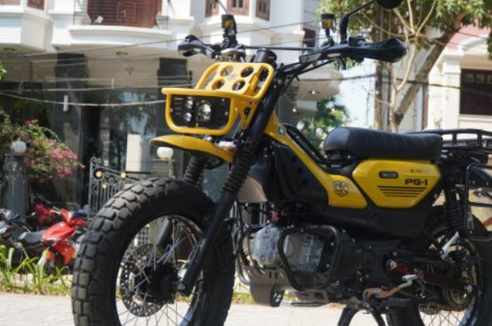 penampakan bebek trail Yamaha PG-1 yang punya wajah unik dari Vietnam