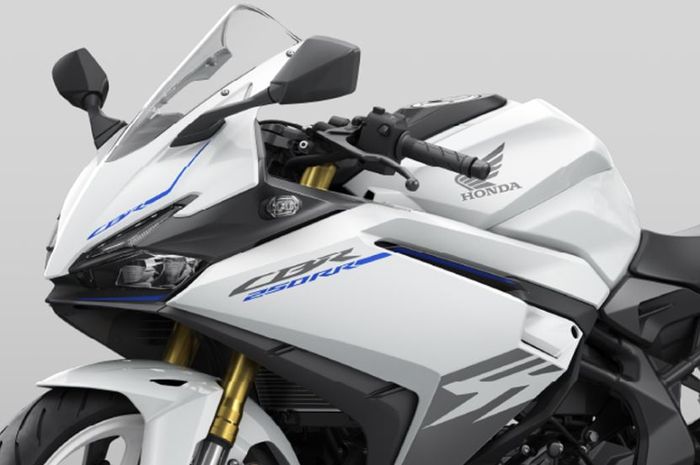 penampakan Honda CBR250RR yang tampil mewah dengan kelir putih