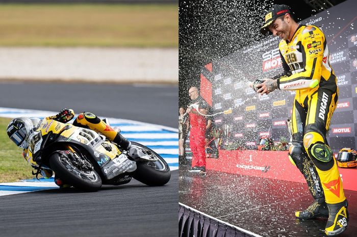 Andrea Iannone berhasil meraih podium di race 1 WorldSBK Australia 2024