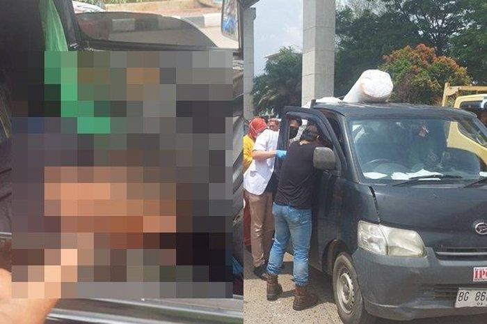 Sopir Daihatsu Gran Max tewas usai tabrak Honda Accord di Jl Demang Lebar Daun, Palembang, Sumatera Selatan, mulut berbusa