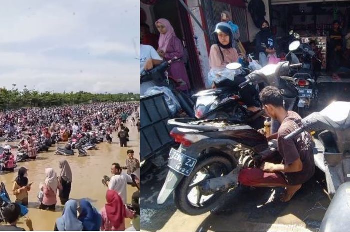 Banjir Cirebon malah jadi berkah buat bengkel