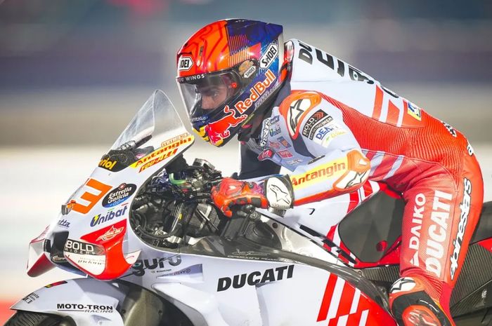 Marc Marquez memimpin sesi FP2 MotoGP Qatar 2024 yang berlangsung dalam sesi basah