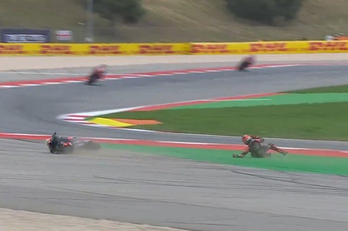 Maverick Vinales crash di MotoGP Portugal 2024, kok Aprilia minta maaf?
