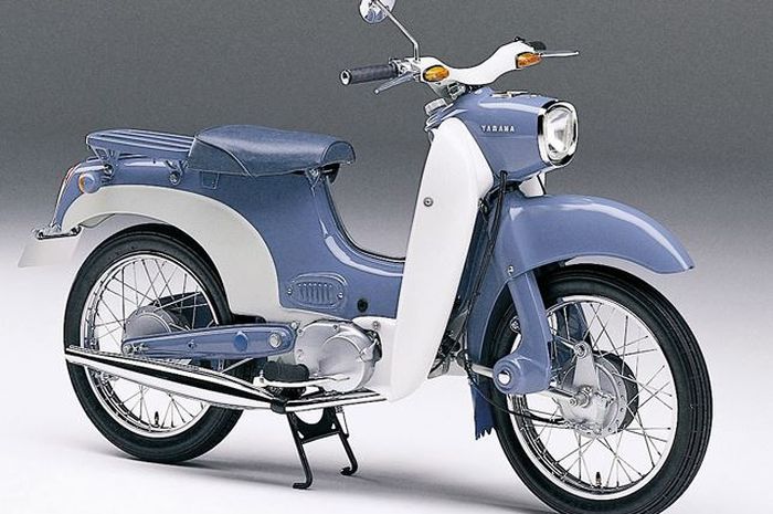penampakan motor bebek klasik Yamaha MF-1, punya suspensi unik dan jadi pesaing Honda Super Cub pada zamannya