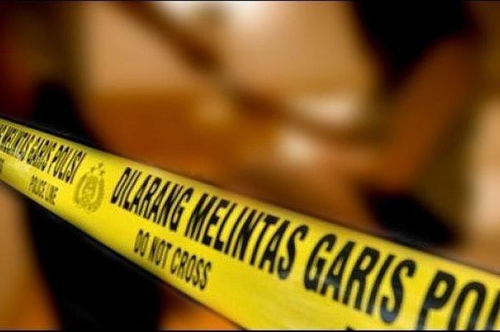 Ilustrasi garis polisi. Seorang paman  di Konawe Selatan berinisial AM (54) menikam keponakannya yang sedang tertidur pulas, RNA (10).