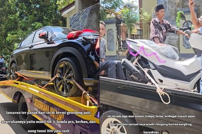 Seserahan nikah mulai Honda HR-V, PCX sampai kerbau di Pati, Jawa tengah