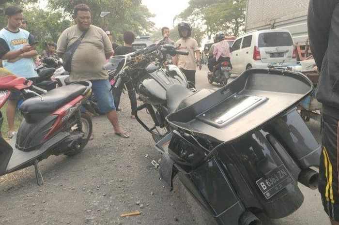 Harley-Davidson yang dikendarai dokter dan istrinya yang terlibat kecelakaan di Probolinggo diketahui bodong