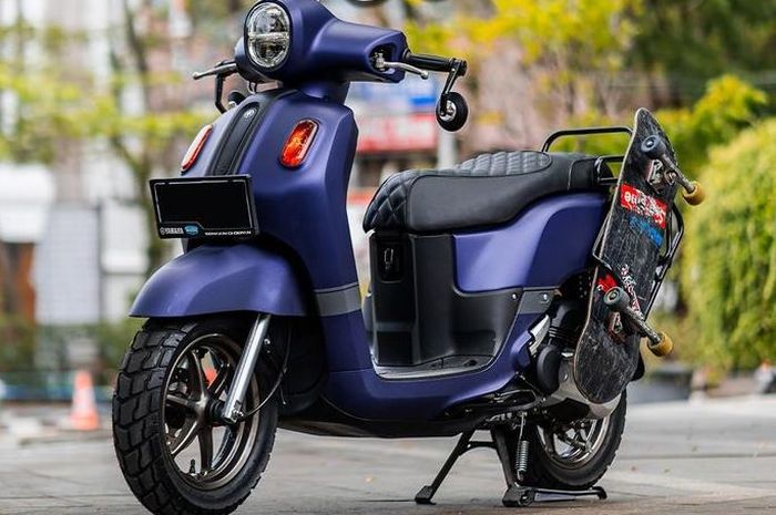 Contoh modifikasi Yamaha Fazzio garapan kolaborasi Yamaha Flagship Shop Bandung dan Hammerstout