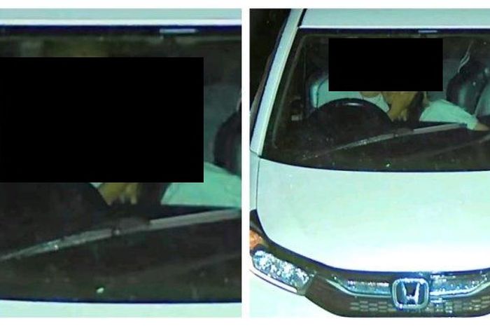 Sejoli kejepret tilang elektronik lagi mesra-mesraan di depan tanpa sabuk pengaman. Pemlik mobil asli yang kena apesnya