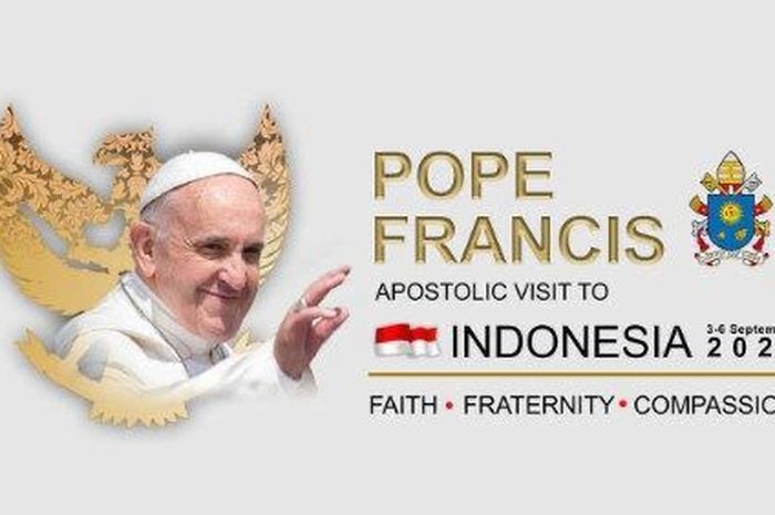 Logo kunjungan Pemimpin Umat Katolik Sedunia Paus Fransiskus yang akan berkunjung ke Indonesia.