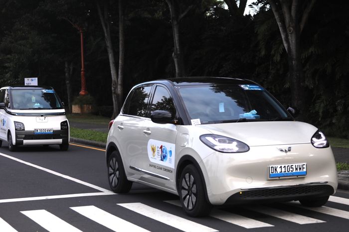 Wuling mengerahkan sebanyak 150 unit yang terdiri dari Air ev, BinguoEV, dan Cloud EV dalam ajang WWF 2024
