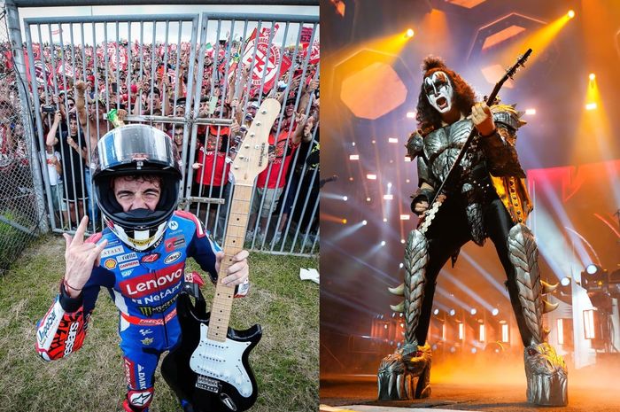 Arti selebrasi Pecco Bagnaia di MotoGP Italia 2024, tribute buat Band Kiss