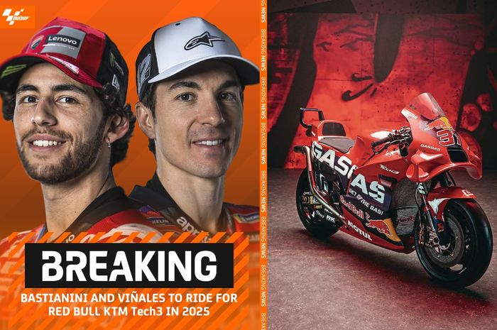 Enea Bastianini dan Maverick Vinales gabung tim Gasgas Tech3 di MotoGP 2025