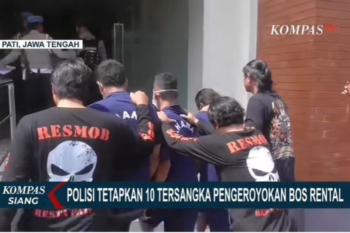 Penangkapan tersangka pengeroyokan bos rental mobil di Sumbersoko, Sukolilo, Pati, Jawa Tengah