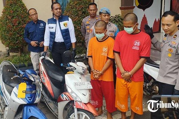 Dua pemuda yang mencuri Honda Karisma dan belum sempat dijual sudah diringkus Polisi di Polres Klaten