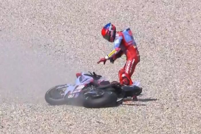 Marc Marquez crash di sprint MotoGP Belanda 2024