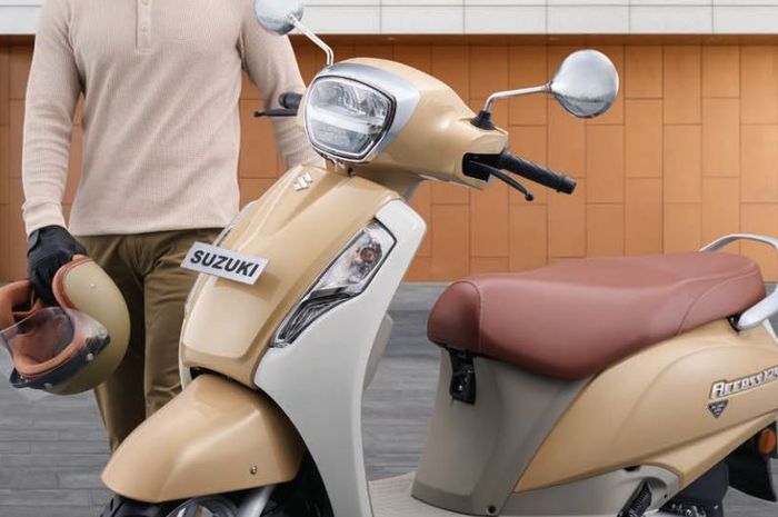 wujud skutik retro Suzuki Access 125, bisa nih jadi kompetitor Vespa Matic