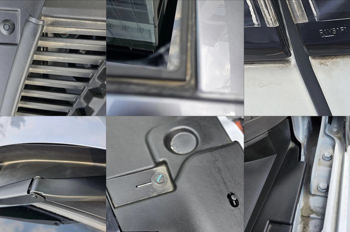 Sejumlah bagian BYD Dolphin milik Wahyu Tanuwidjaja yang masih banyak kotoran dan debu menumpuk.