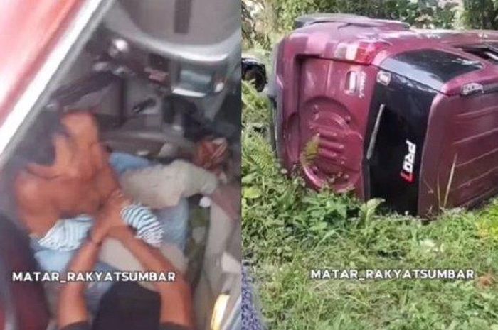 Mobil polisi sampai jumpalitan di kabin, pria tangan terikat di kabin bikin petugas kewalahan