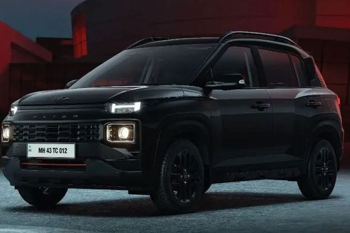 penampakan mobil baru Hyundai Exter Knight yang meramaikan pasar SUV kompak di India