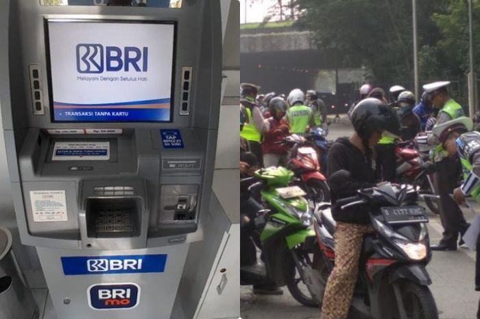 Pembayaran denda tilang melalui ATM BRI atau via online.