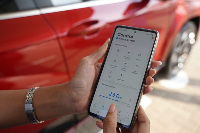 Bluelink juga bisa dipakai untuk menyalakan AC sebelum mobil dimasuki