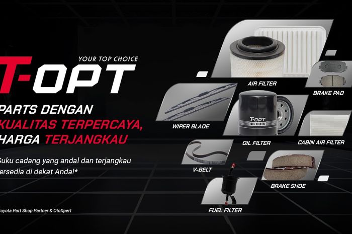 T-OPT part resmi Toyota harga terjangkau 