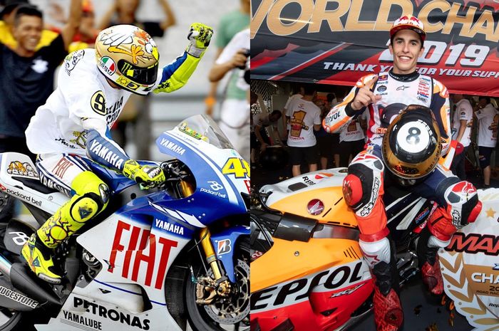 Siapa yang lebih GOAT antara Valentino Rossi dan Marc Marquez versi pembalap MotoGP?